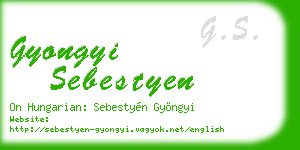 gyongyi sebestyen business card