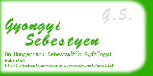 gyongyi sebestyen business card